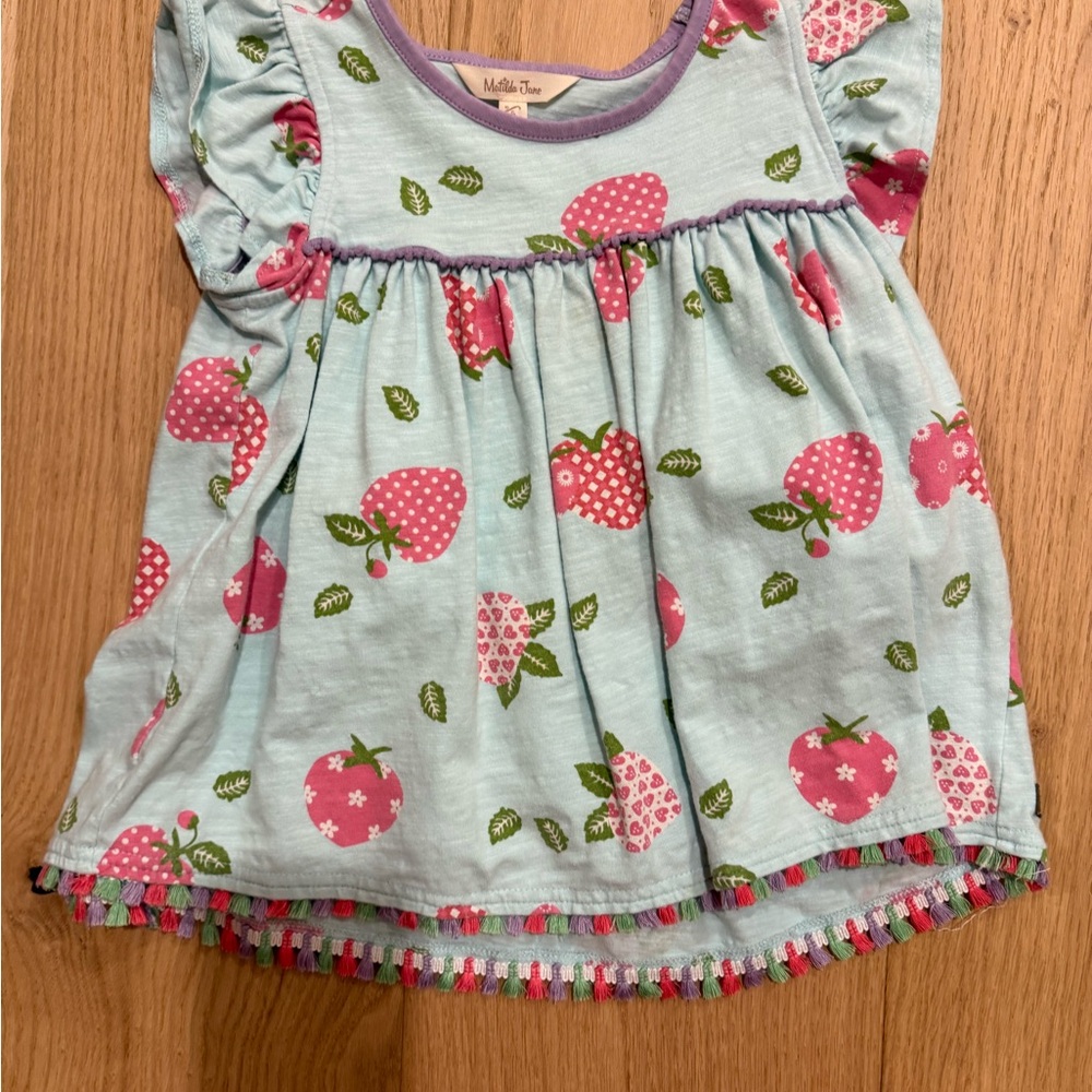 Matilda Jane Strawberry Print Kids Tank Top